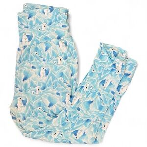 Muse Threads Women’s XXL Bamboo Pajama Jogger Pants Lounge Polar Bear Winter